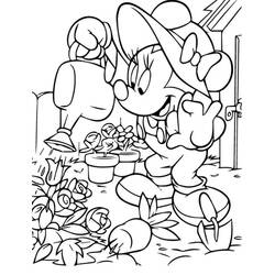 Dessin à colorier: Minnie (Personnages de dessins animés) #179506 - Coloriages à Imprimer Gratuits