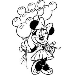 Dessin à colorier: Minnie (Personnages de dessins animés) #179513 - Coloriages à Imprimer Gratuits