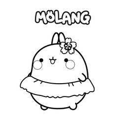 Dessin à colorier: Molang (Personnages de dessins animés) #209147 - Coloriages à Imprimer Gratuits