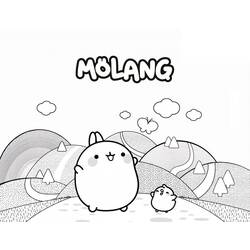 Dessin à colorier: Molang (Personnages de dessins animés) #209148 - Coloriages à Imprimer Gratuits