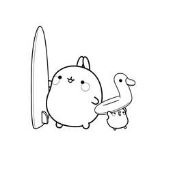 Dessin à colorier: Molang (Personnages de dessins animés) #209149 - Coloriages à Imprimer Gratuits