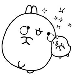 Dessin à colorier: Molang (Personnages de dessins animés) #209151 - Coloriages à Imprimer Gratuits