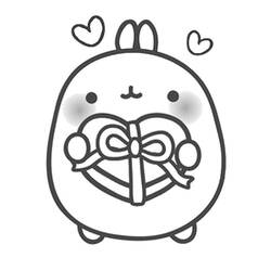 Dessin à colorier: Molang (Personnages de dessins animés) #209155 - Coloriages à Imprimer Gratuits