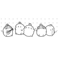 Dessin à colorier: Molang (Personnages de dessins animés) #209156 - Coloriages à Imprimer Gratuits