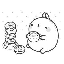 Dessin à colorier: Molang (Personnages de dessins animés) #209157 - Coloriages à Imprimer Gratuits