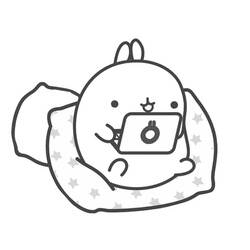 Dessin à colorier: Molang (Personnages de dessins animés) #209160 - Coloriages à Imprimer Gratuits