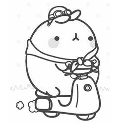 Dessin à colorier: Molang (Personnages de dessins animés) #209163 - Coloriages à Imprimer Gratuits