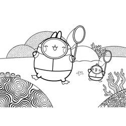Dessin à colorier: Molang (Personnages de dessins animés) #209165 - Coloriages à Imprimer Gratuits