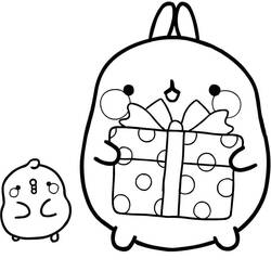 Dessin à colorier: Molang (Personnages de dessins animés) #209166 - Coloriages à Imprimer Gratuits