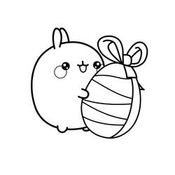 Dessin à colorier: Molang (Personnages de dessins animés) #209169 - Coloriages à Imprimer Gratuits