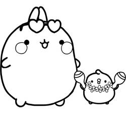 Dessin à colorier: Molang (Personnages de dessins animés) #209170 - Coloriages à Imprimer Gratuits
