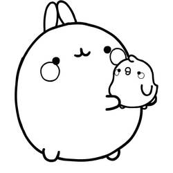 Dessin à colorier: Molang (Personnages de dessins animés) #209171 - Coloriages à Imprimer Gratuits