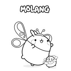 Dessin à colorier: Molang (Personnages de dessins animés) #209173 - Coloriages à Imprimer Gratuits