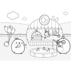 Dessin à colorier: Molang (Personnages de dessins animés) #209176 - Coloriages à Imprimer Gratuits
