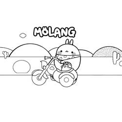 Dessin à colorier: Molang (Personnages de dessins animés) #209177 - Coloriages à Imprimer Gratuits