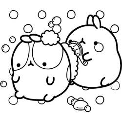 Dessin à colorier: Molang (Personnages de dessins animés) #209178 - Coloriages à Imprimer Gratuits