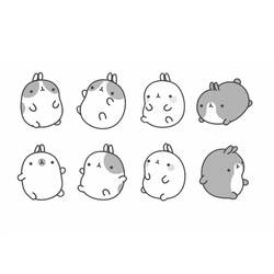 Dessin à colorier: Molang (Personnages de dessins animés) #209186 - Coloriages à Imprimer Gratuits