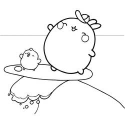 Dessin à colorier: Molang (Personnages de dessins animés) #209187 - Coloriages à Imprimer Gratuits