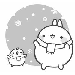 Dessin à colorier: Molang (Personnages de dessins animés) #209191 - Coloriages à Imprimer Gratuits