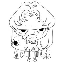 Dessin à colorier: Mortelle Adèle (Personnages de dessins animés) #178655 - Coloriages à Imprimer Gratuits