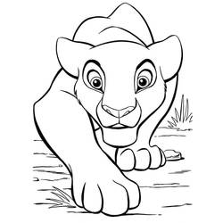 Dessin à colorier: Nala (Personnages de dessins animés) #180400 - Coloriages à Imprimer Gratuits