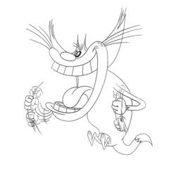 Dessin à colorier: Oggy (Personnages de dessins animés) #178493 - Coloriages à Imprimer Gratuits