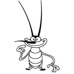 Dessin à colorier: Oggy (Personnages de dessins animés) #178496 - Coloriages à Imprimer Gratuits