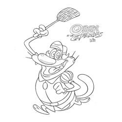 Dessin à colorier: Oggy (Personnages de dessins animés) #178504 - Coloriages à Imprimer Gratuits