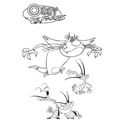 Dessin à colorier: Oggy (Personnages de dessins animés) #178507 - Coloriages à Imprimer Gratuits