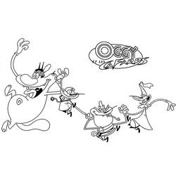 Dessin à colorier: Oggy (Personnages de dessins animés) #178511 - Coloriages à Imprimer Gratuits