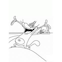 Dessin à colorier: Oggy (Personnages de dessins animés) #178512 - Coloriages à Imprimer Gratuits