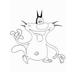Dessin à colorier: Oggy (Personnages de dessins animés) #178513 - Coloriages à Imprimer Gratuits