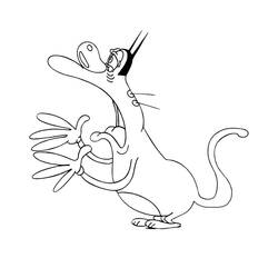 Dessin à colorier: Oggy (Personnages de dessins animés) #178514 - Coloriages à Imprimer Gratuits
