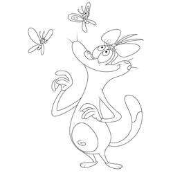 Dessin à colorier: Oggy (Personnages de dessins animés) #178515 - Coloriages à Imprimer Gratuits
