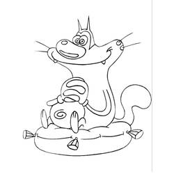 Dessin à colorier: Oggy (Personnages de dessins animés) #178516 - Coloriages à Imprimer Gratuits