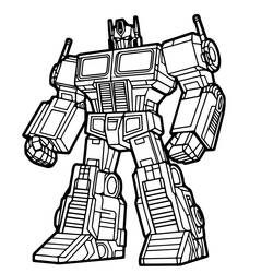 Dessin à colorier: Optimus Prime (Personnages de dessins animés) #214253 - Coloriages à Imprimer Gratuits