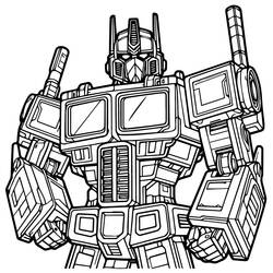 Dessin à colorier: Optimus Prime (Personnages de dessins animés) #214254 - Coloriages à Imprimer Gratuits