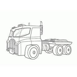 Dessin à colorier: Optimus Prime (Personnages de dessins animés) #214256 - Coloriages à Imprimer Gratuits