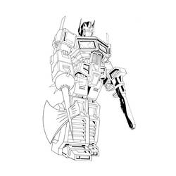 Dessin à colorier: Optimus Prime (Personnages de dessins animés) #214262 - Coloriages à Imprimer Gratuits