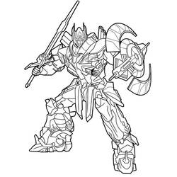 Dessin à colorier: Optimus Prime (Personnages de dessins animés) #214263 - Coloriages à Imprimer Gratuits