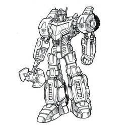 Dessin à colorier: Optimus Prime (Personnages de dessins animés) #214265 - Coloriages à Imprimer Gratuits