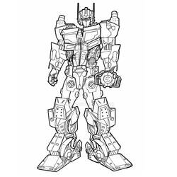 Dessin à colorier: Optimus Prime (Personnages de dessins animés) #214272 - Coloriages à Imprimer Gratuits