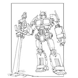 Dessin à colorier: Optimus Prime (Personnages de dessins animés) #214290 - Coloriages à Imprimer Gratuits