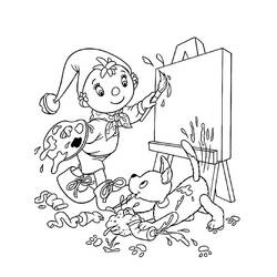 Coloriage Oui-Oui (Personnages de dessins animés) #187058 à imprimer et colorier