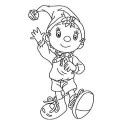 Dessin à colorier: Oui-Oui (Personnages de dessins animés) #44548 - Coloriages à Imprimer Gratuits