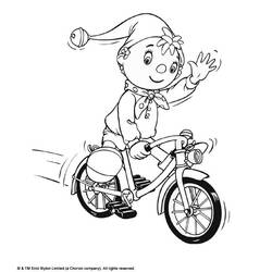 Dessin à colorier: Oui-Oui (Personnages de dessins animés) #44552 - Coloriages à Imprimer Gratuits