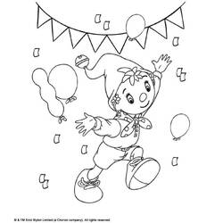 Dessin à colorier: Oui-Oui (Personnages de dessins animés) #44593 - Coloriages à Imprimer Gratuits