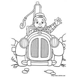 Dessin à colorier: Oui-Oui (Personnages de dessins animés) #44638 - Coloriages à Imprimer Gratuits
