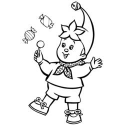 Dessin à colorier: Oui-Oui (Personnages de dessins animés) #44640 - Coloriages à Imprimer Gratuits