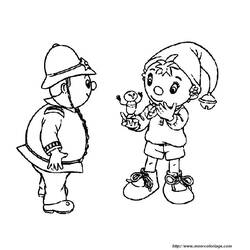 Dessin à colorier: Oui-Oui (Personnages de dessins animés) #44688 - Coloriages à Imprimer Gratuits